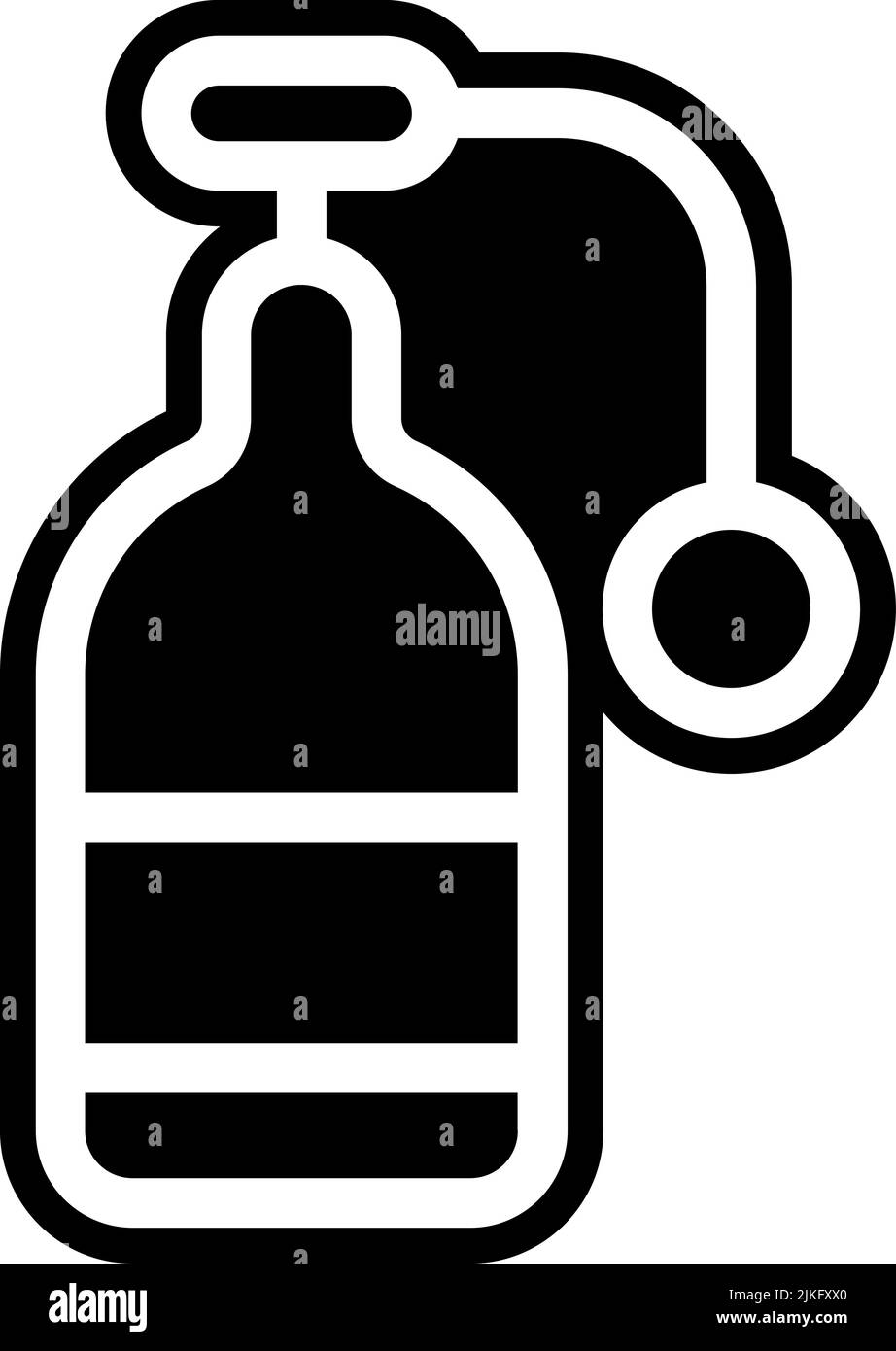 cylinder icon black vector illustration. Stock Vector