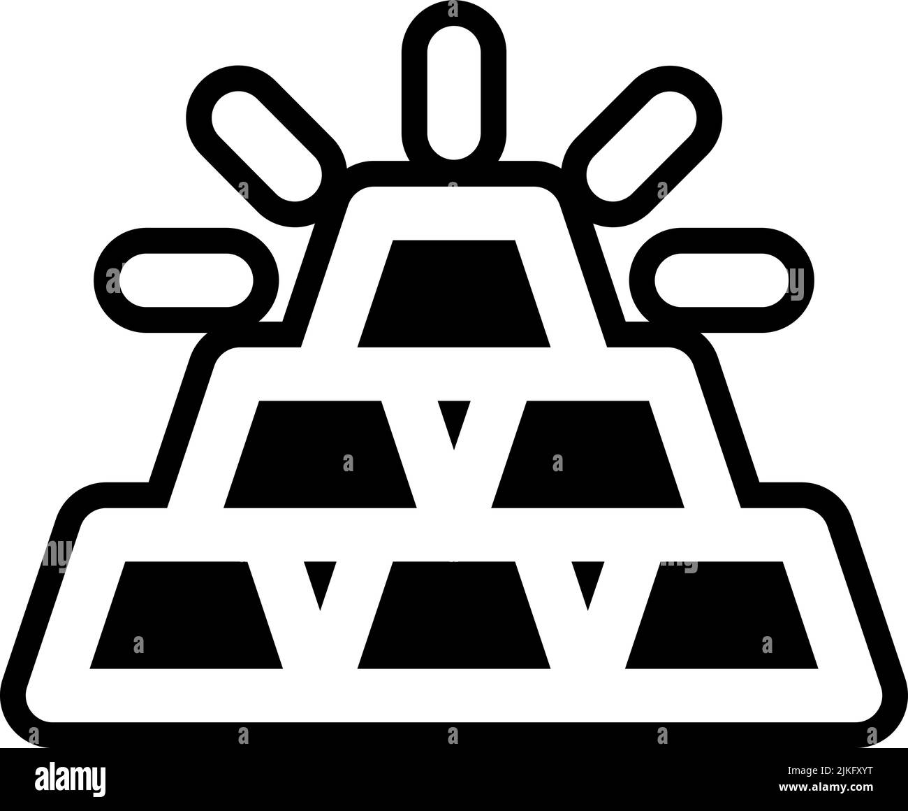gold ingots icon black vector illustration Stock Vector Image & Art - Alamy