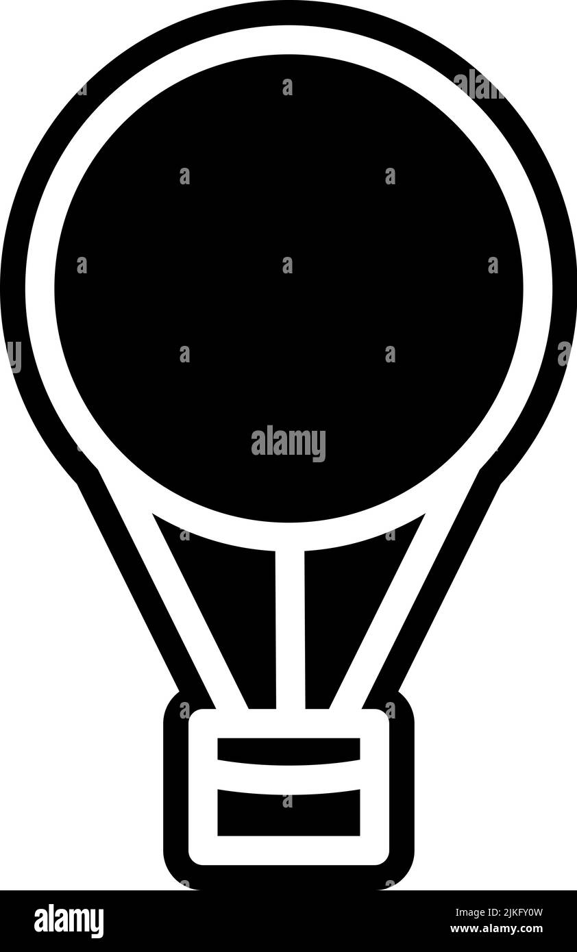 air balloon icon black vector illustration Stock Vector Image & Art - Alamy
