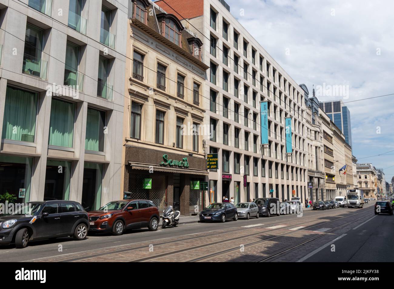 Brussels, Belgium - July 13, 2018: Rue Royale Stock Photo