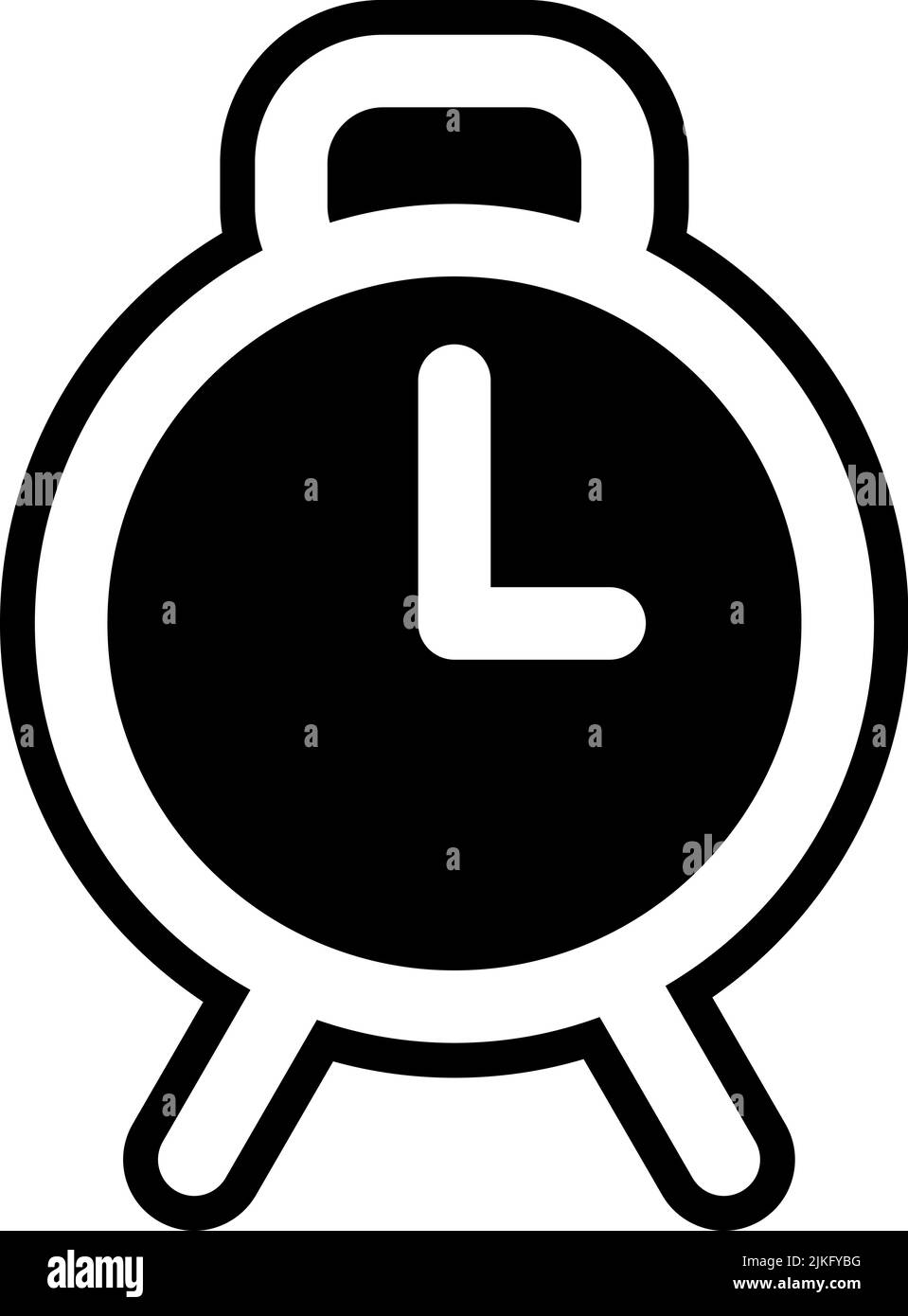 alarm clock icon black vector illustration Stock Vector Image & Art - Alamy