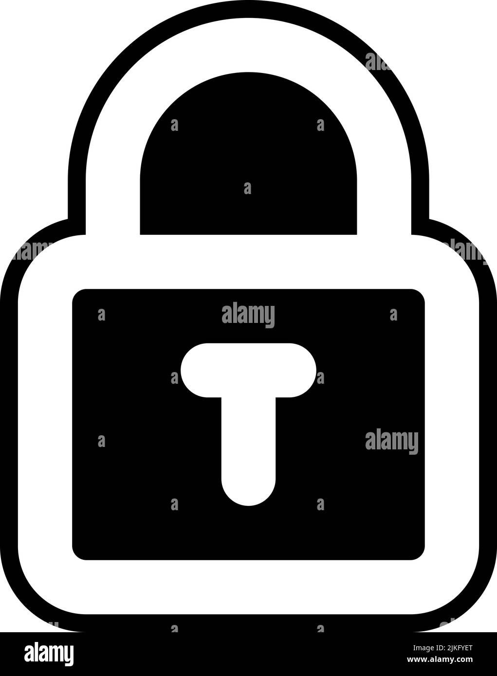 padlock icon black vector illustration Stock Vector Image & Art - Alamy