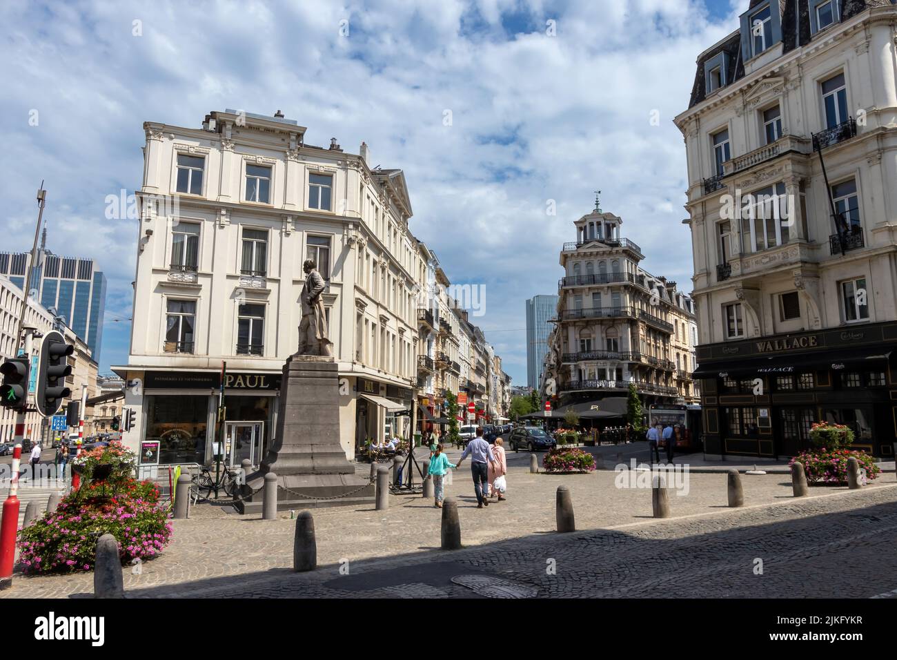 Brussels, Belgium - July 13, 2018: Statue du Général Henri Alexis Brialmont Stock Photo