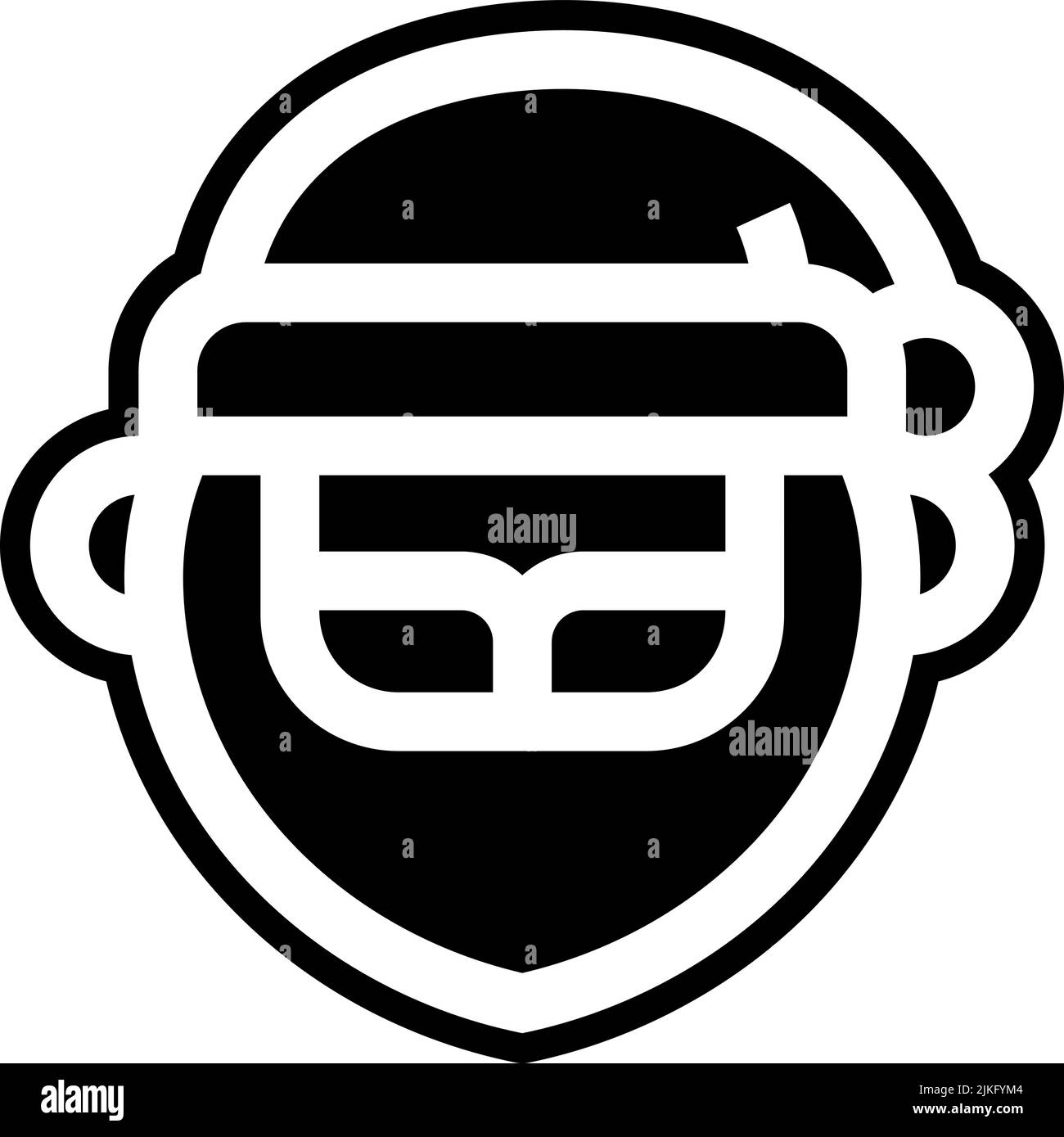 santa claus icon black vector illustration Stock Vector Image & Art - Alamy