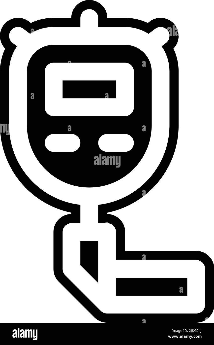 stopwatch icon black vector illustration Stock Vector Image & Art - Alamy