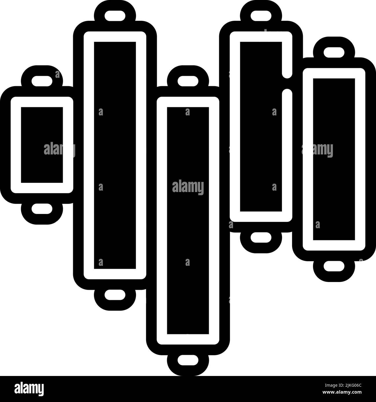 bar chart icon black vector illustration Stock Vector Image & Art - Alamy