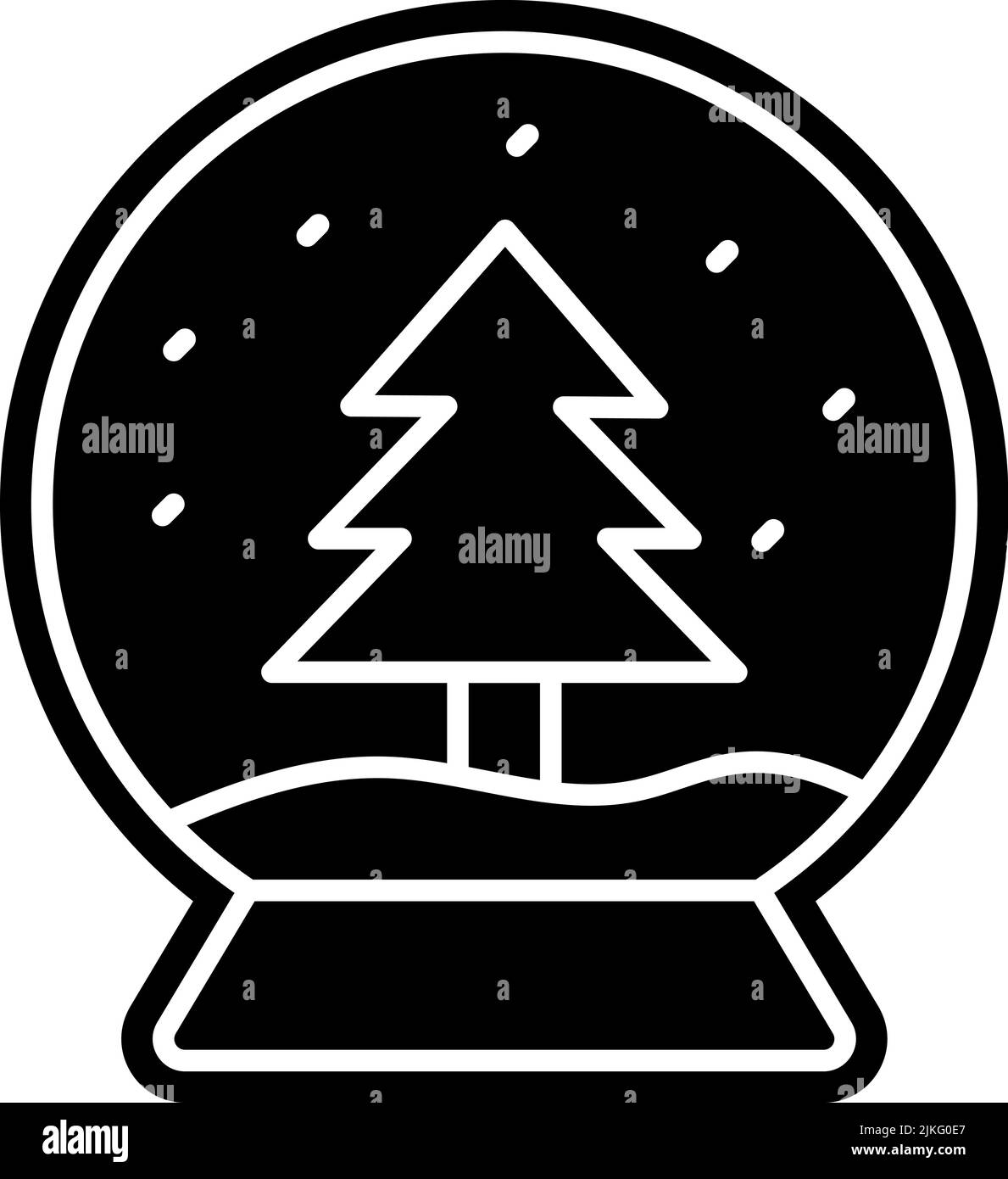 snow globe icon black vector illustration Stock Vector Image & Art - Alamy