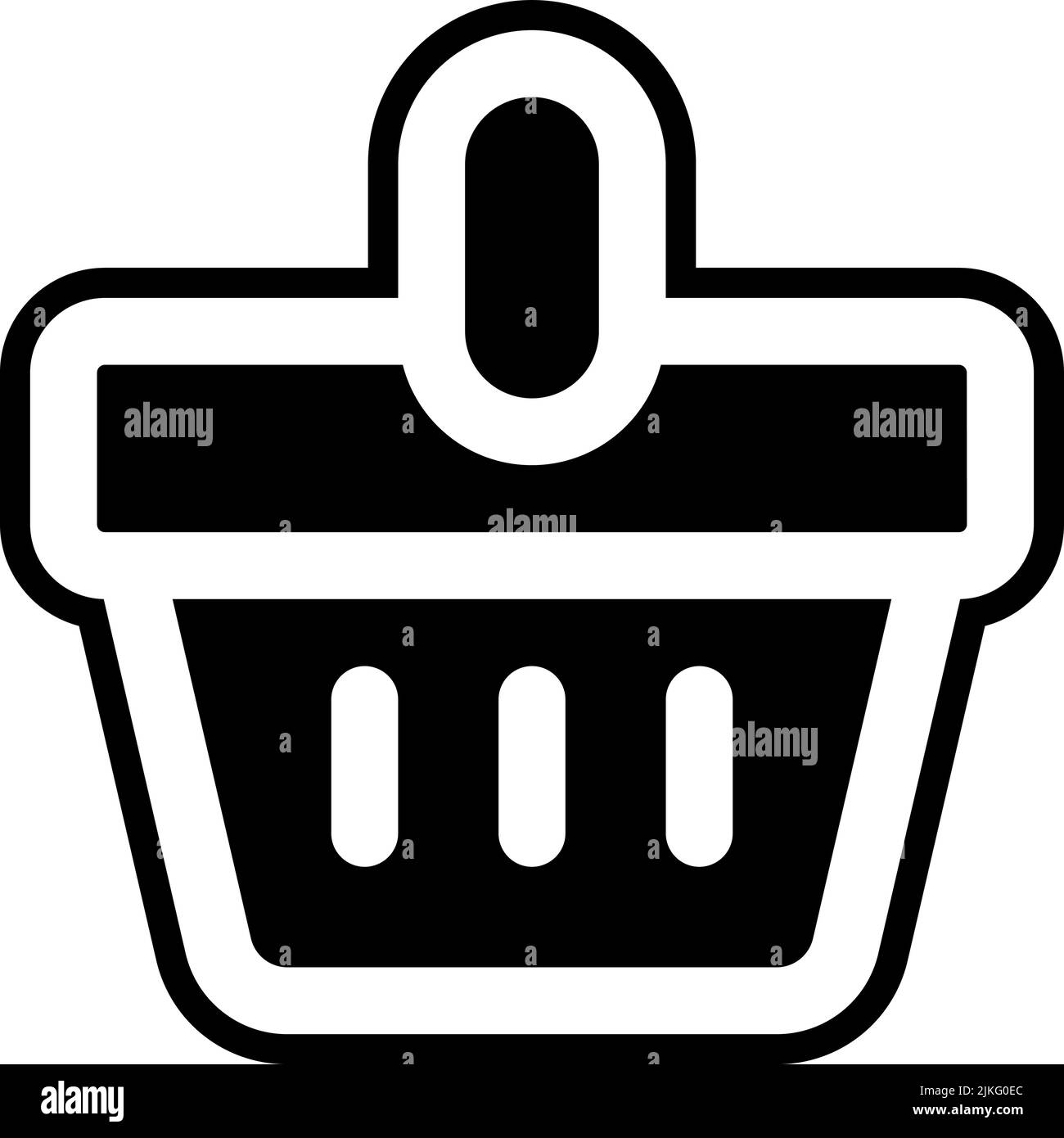 shopping basket icon black vector illustration Stock Vector Image & Art ...