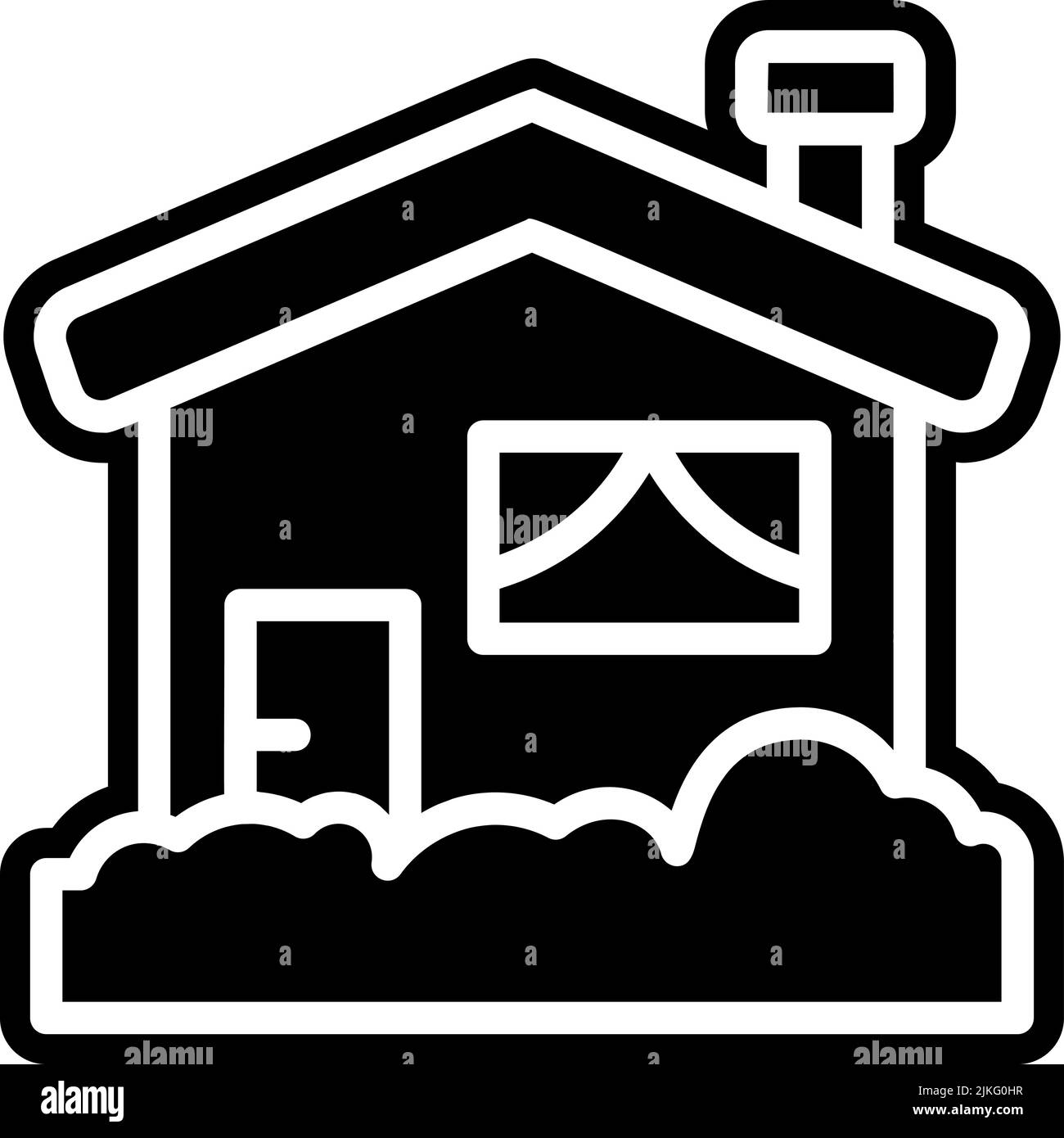 house icon black vector illustration Stock Vector Image & Art - Alamy