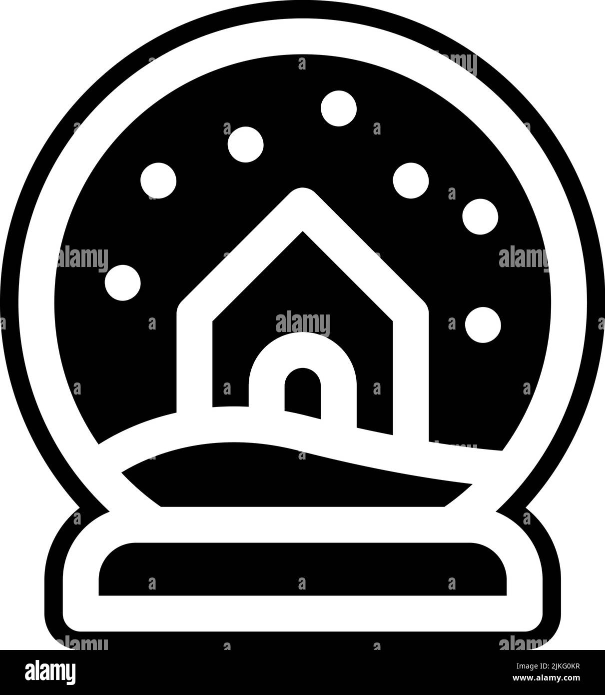 snow globe icon black vector illustration Stock Vector Image & Art - Alamy