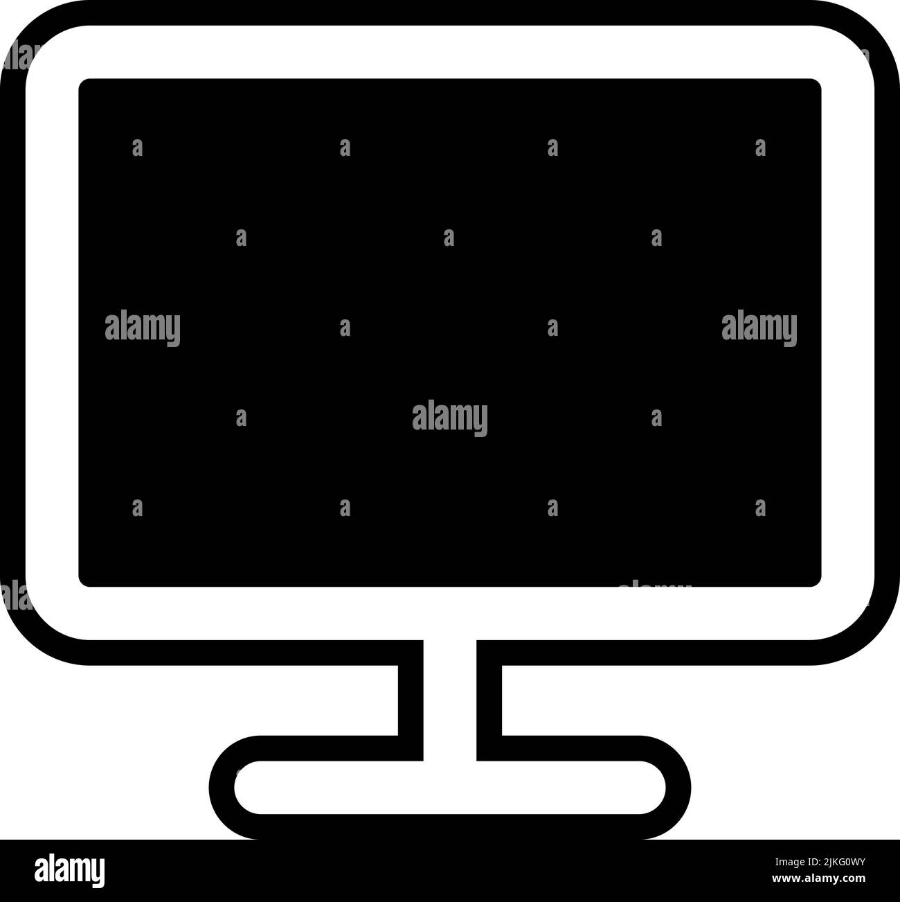 monitor icon black vector illustration Stock Vector Image & Art - Alamy