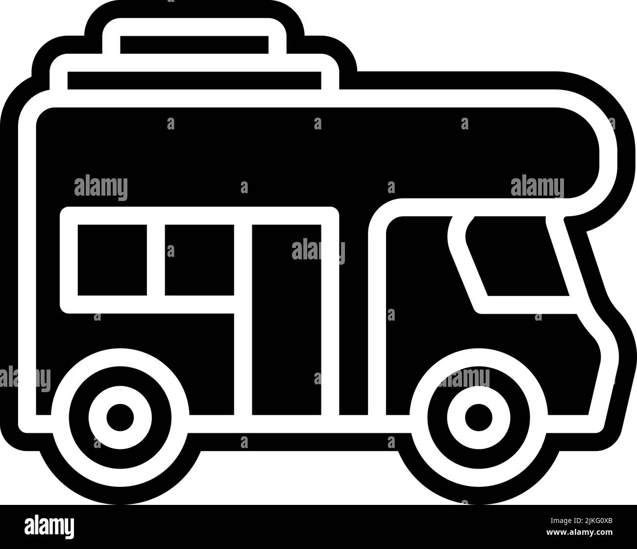 camper van icon black vector illustration Stock Vector Image & Art - Alamy