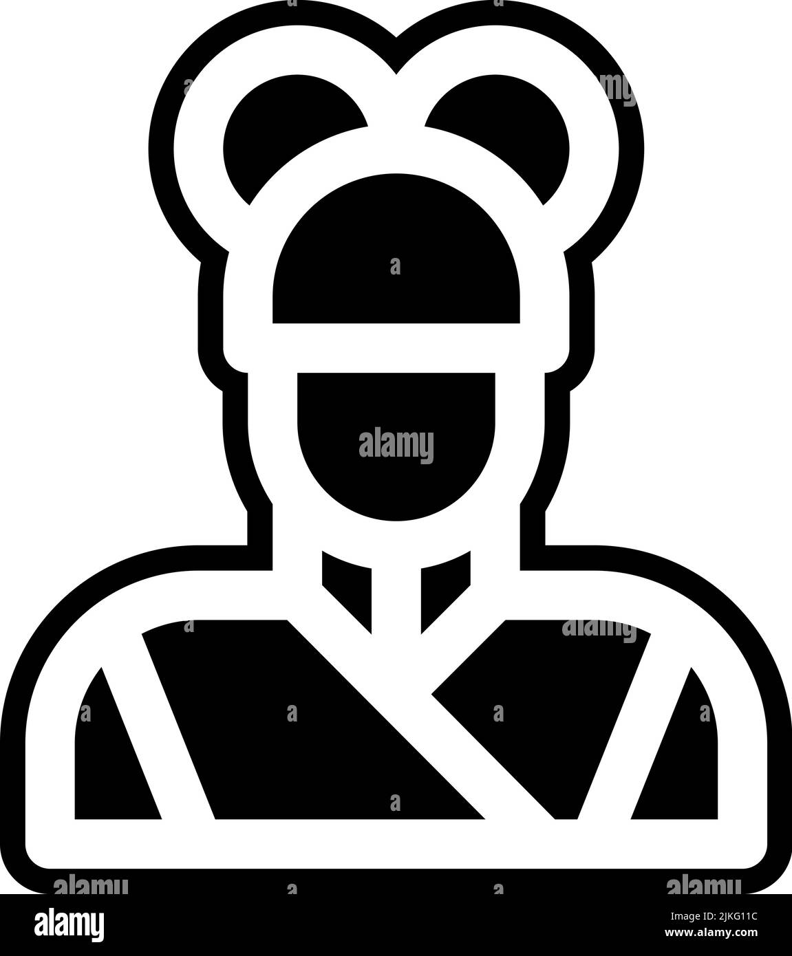 girl icon black vector illustration Stock Vector Image & Art - Alamy