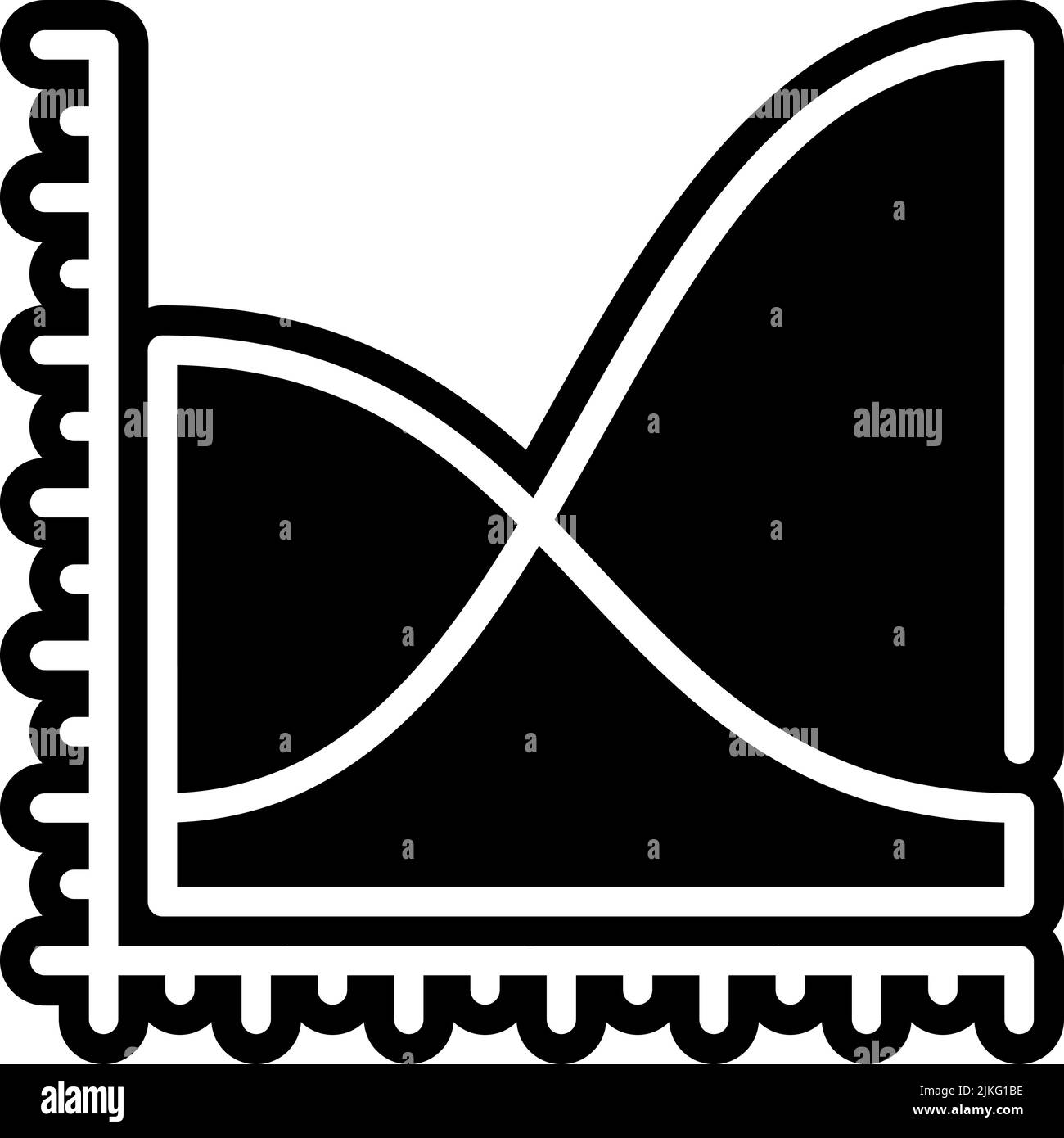 spline chart icon black vector illustration Stock Vector Image & Art ...