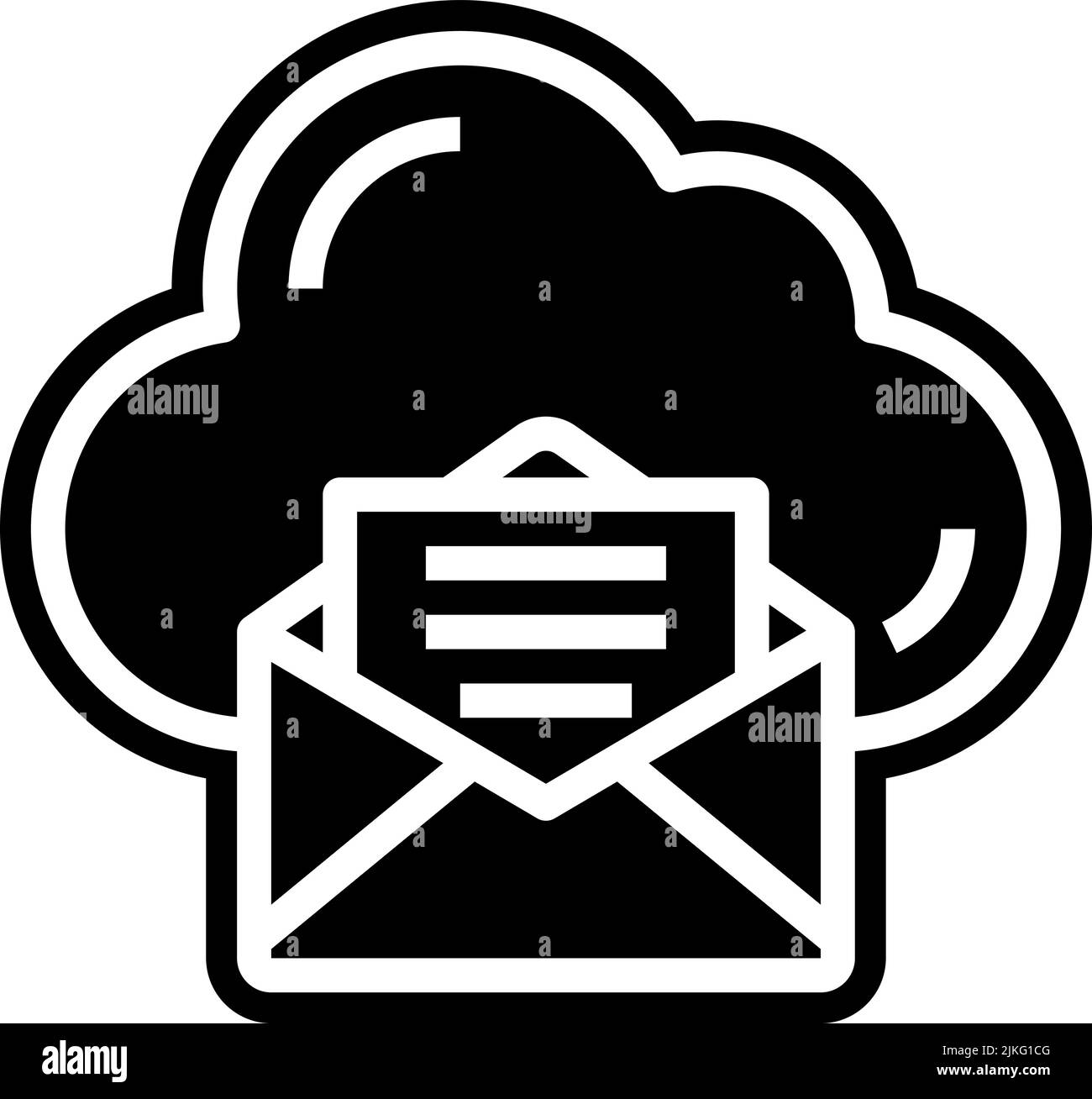 email icon black vector illustration Stock Vector Image & Art - Alamy