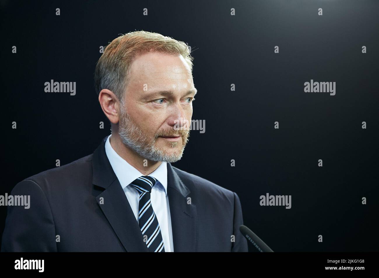 29.06.2022, Germany, Berlin, Berlin - Christian Lindner, Federal Minister of Finance at a press conference at the Federal Ministry of Finance. 00R2206 Stock Photo