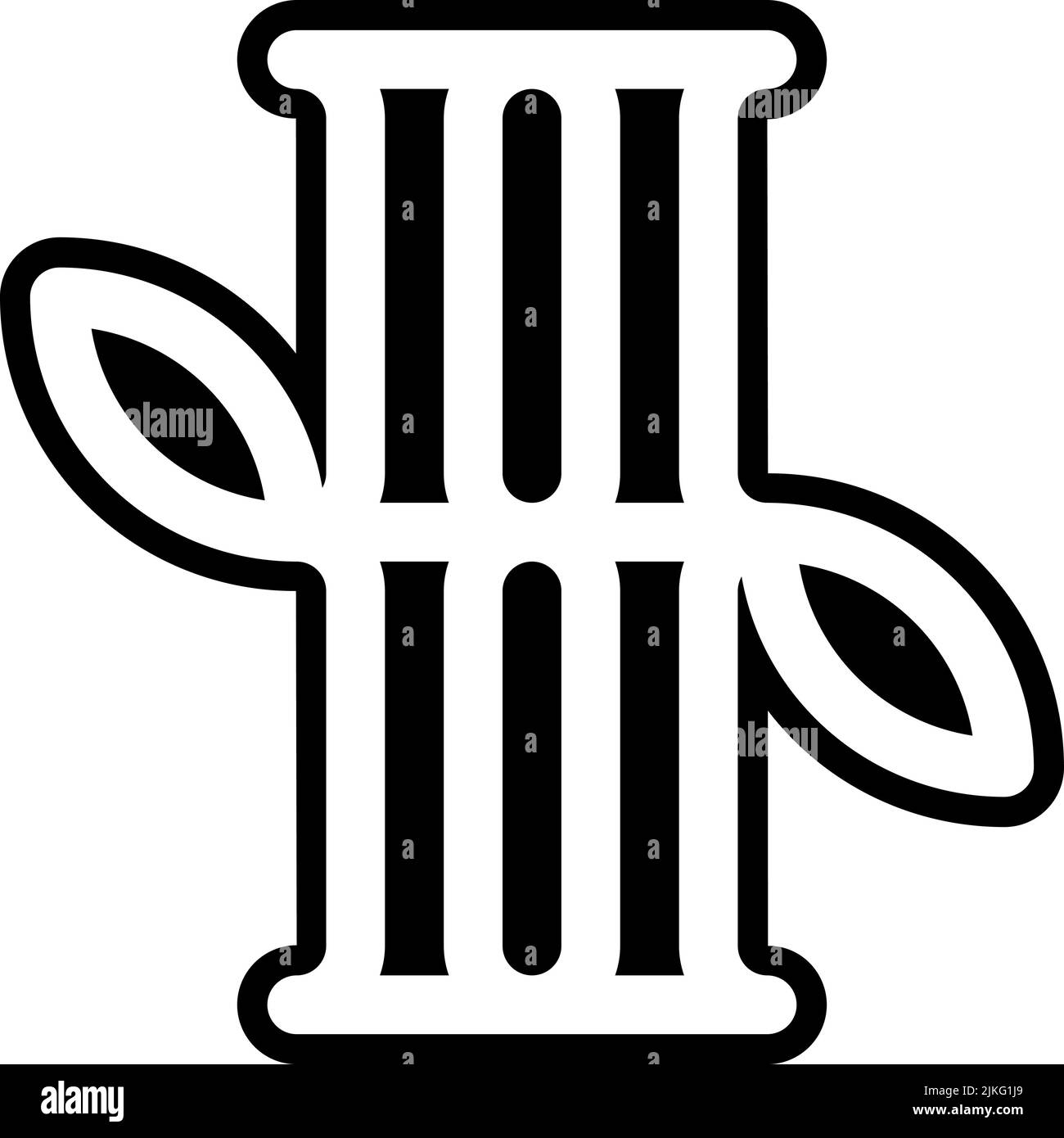 bamboo icon black vector illustration Stock Vector Image & Art - Alamy