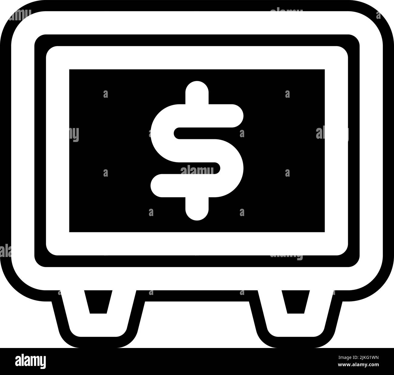 safe box icon black vector illustration Stock Vector Image & Art - Alamy