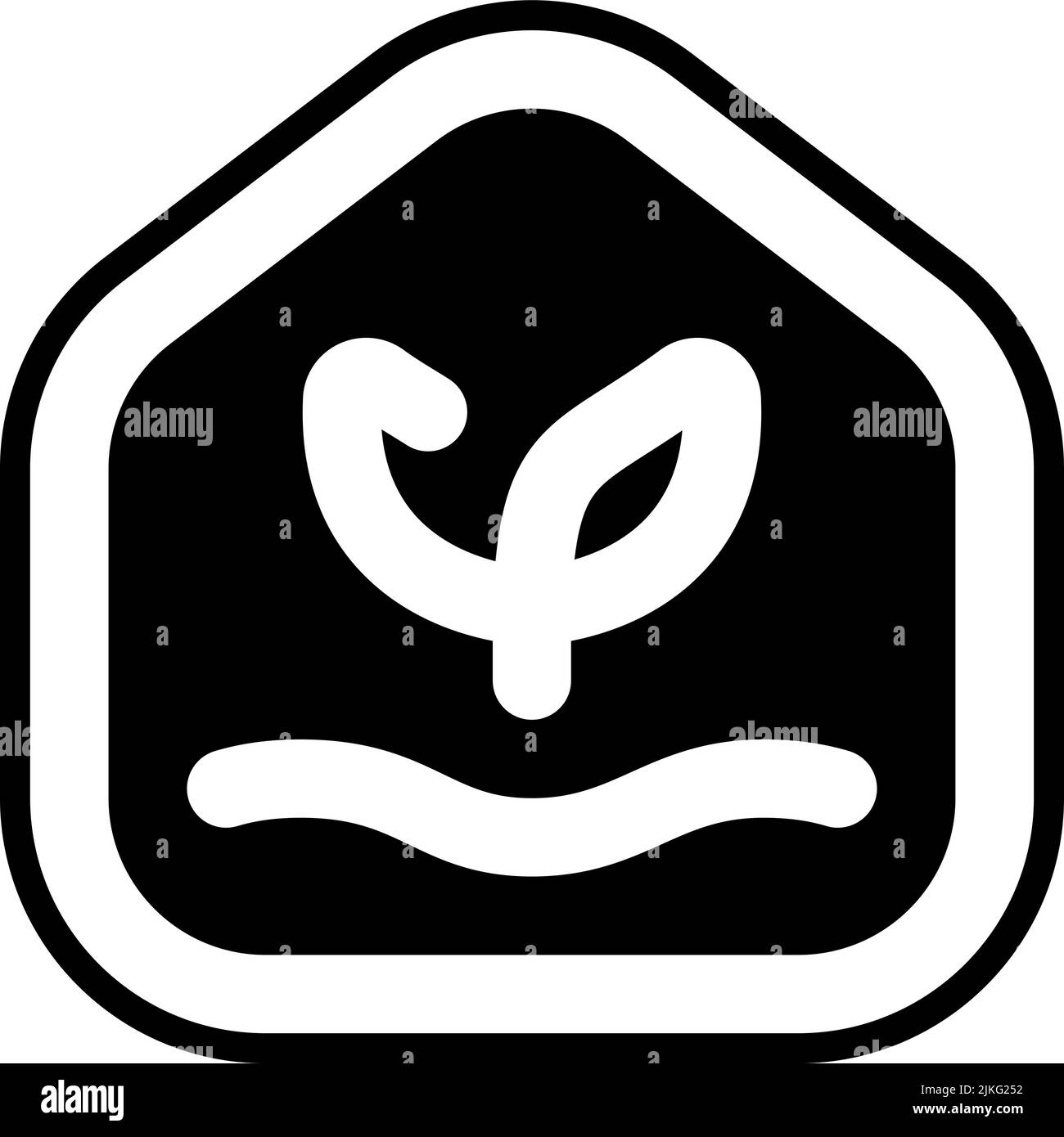 greenhouse icon black vector illustration. Stock Vector