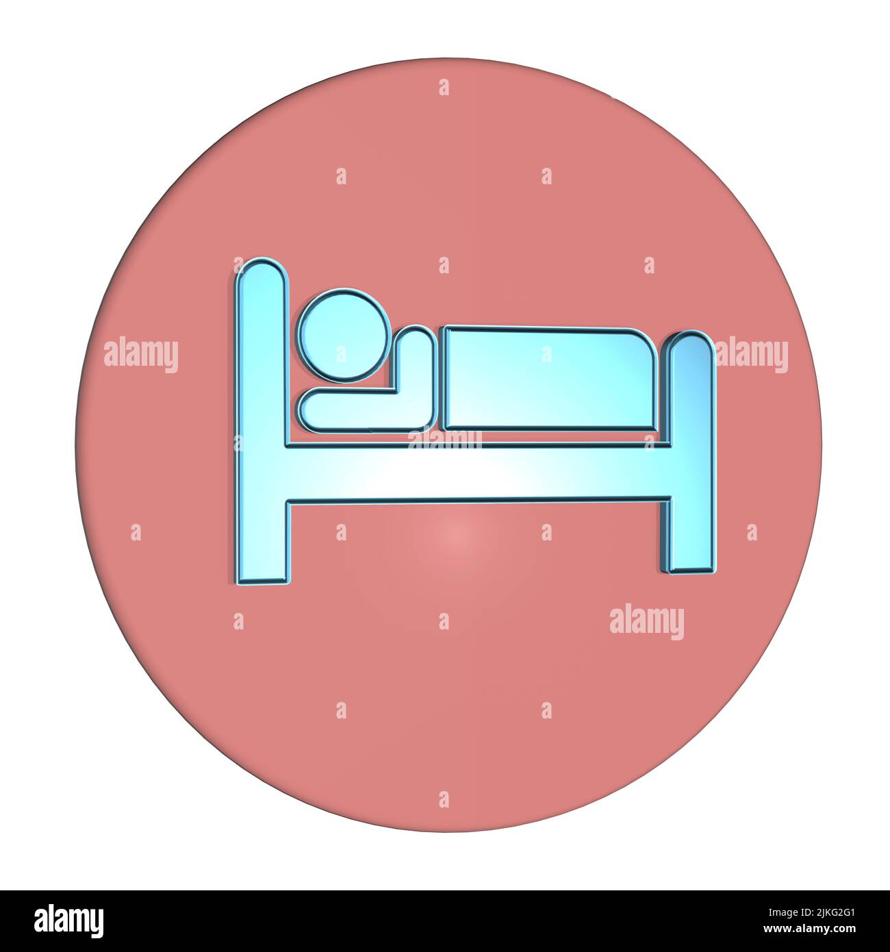 graphic design logo of sleep sleeping concept figure in bed asleep part of healthy lifestyle concept Stock Photo