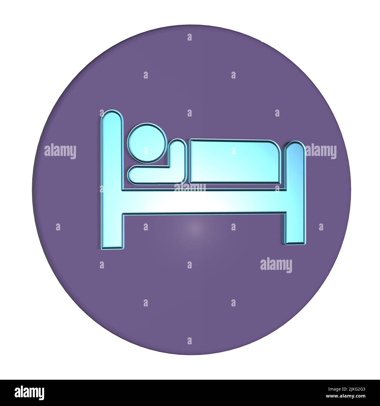 graphic design logo of sleep sleeping concept figure in bed asleep part of healthy lifestyle concept Stock Photo