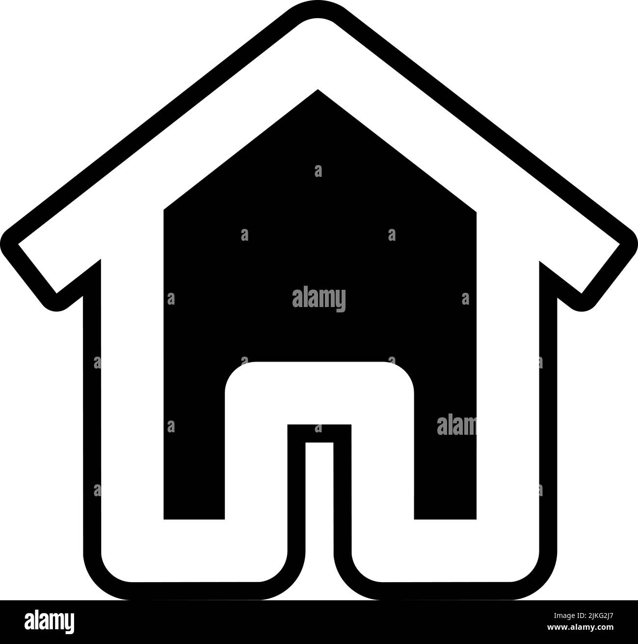 home icon black vector illustration Stock Vector Image & Art - Alamy