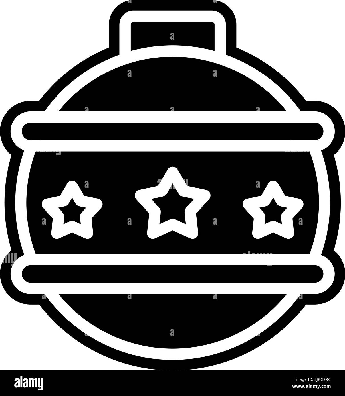 christmas ball icon black vector illustration Stock Vector Image & Art ...