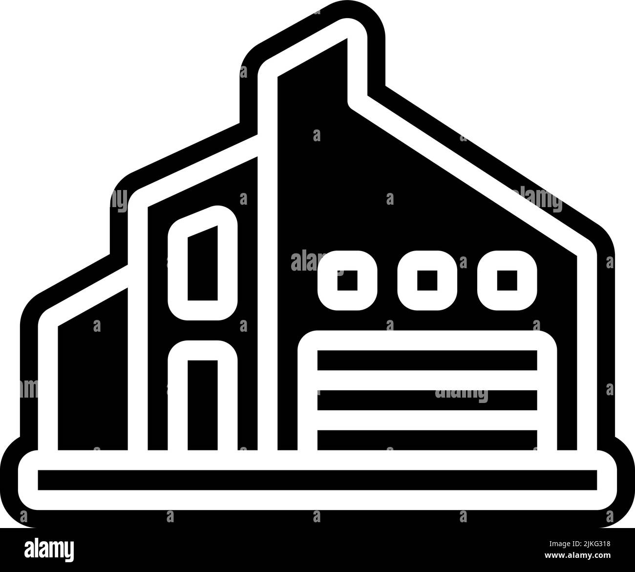 factory icon black vector illustration Stock Vector Image & Art - Alamy