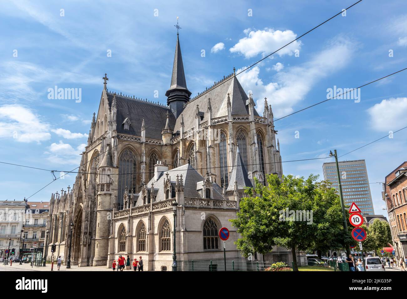 Church of Our Lady of Victories at the Sablon, Brussels Stock Photo
