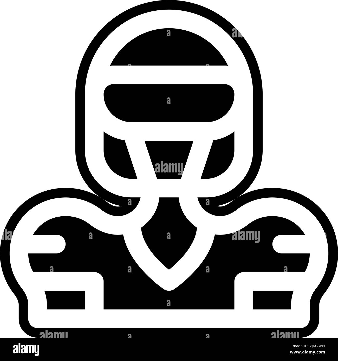 american football player icon black vector illustration Stock Vector