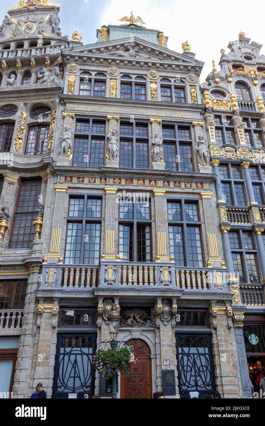 Maison de la Louve on the Grand Place, Brussels, Belgium Stock Photo