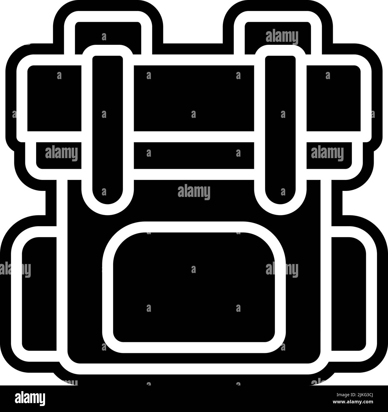 travel bag icon black vector illustration Stock Vector Image & Art - Alamy