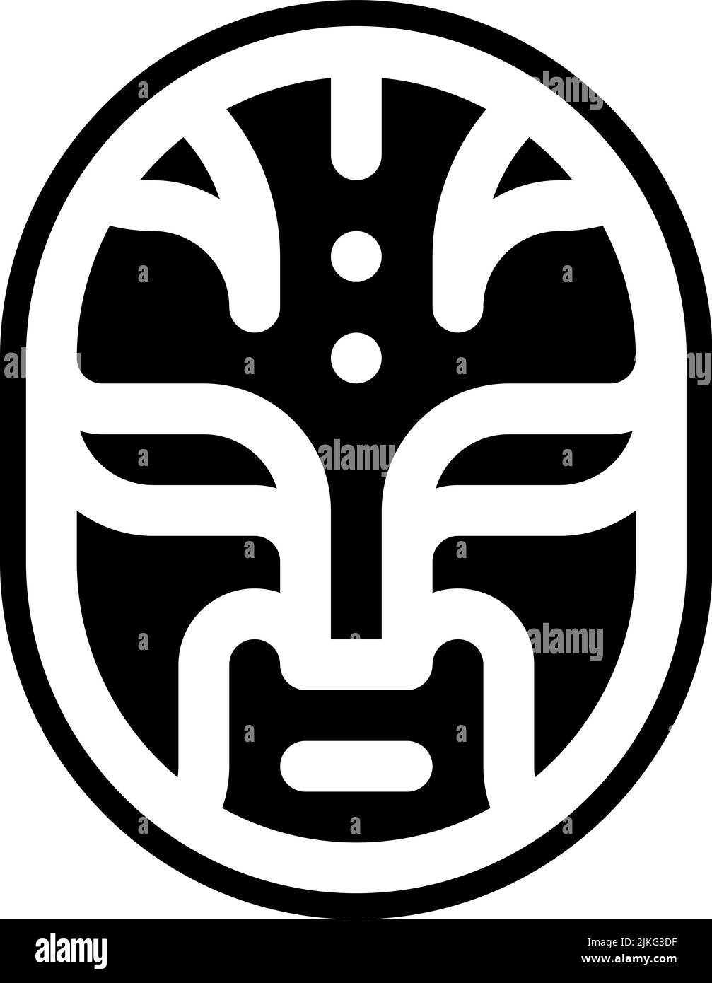 chinese mask icon black vector illustration. Stock Vector
