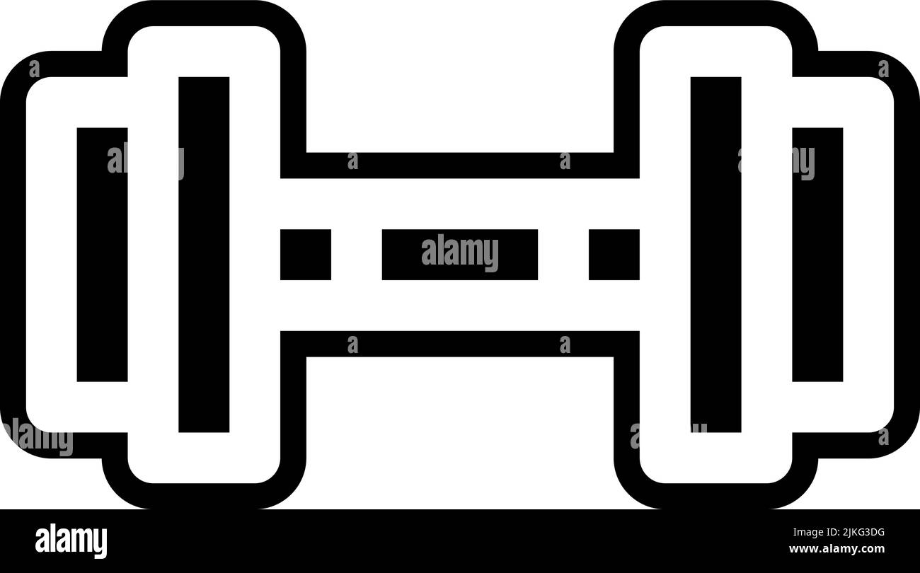 barbell icon black vector illustration Stock Vector Image & Art Alamy