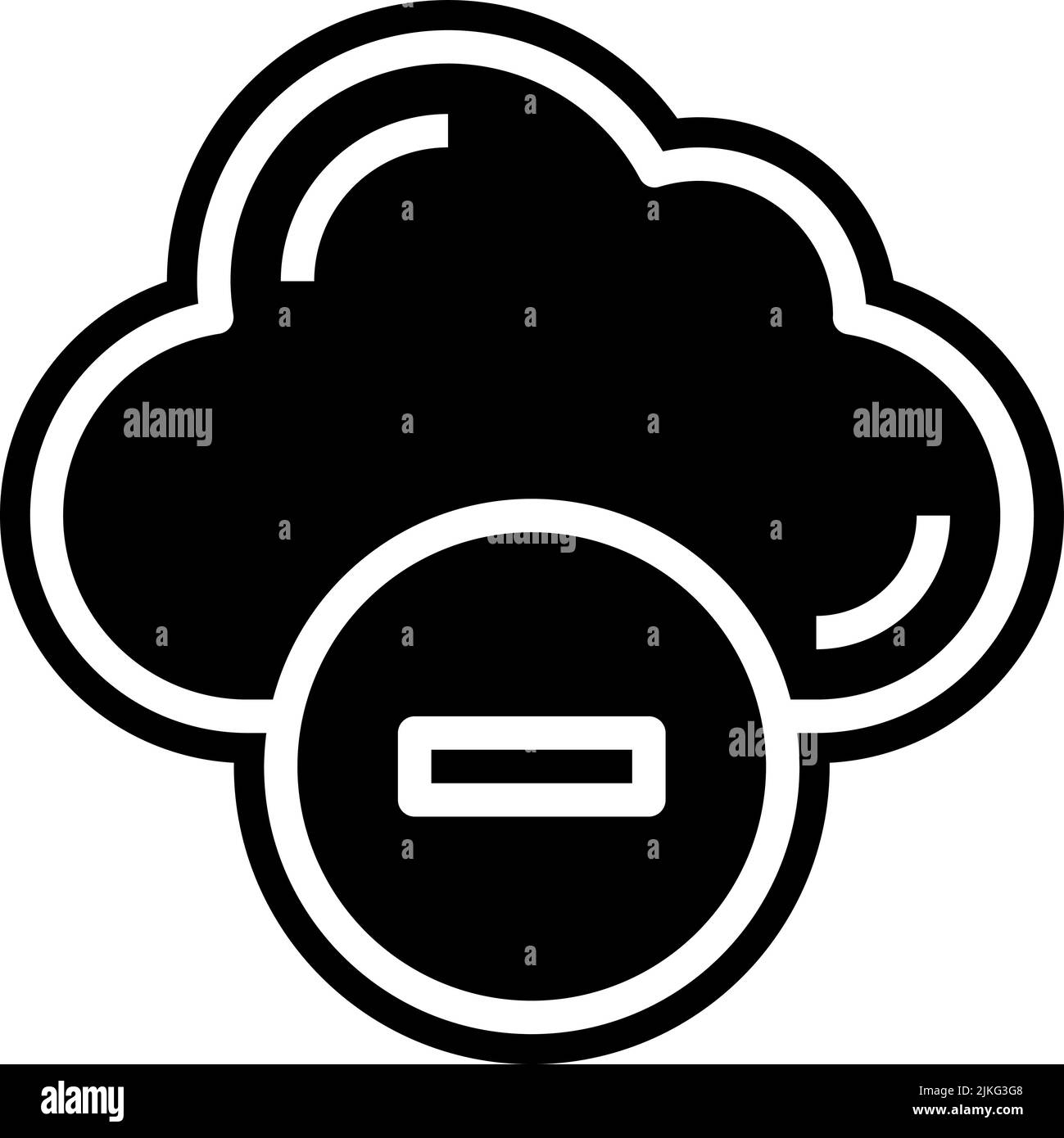 cloud computing icon black vector illustration Stock Vector Image & Art ...
