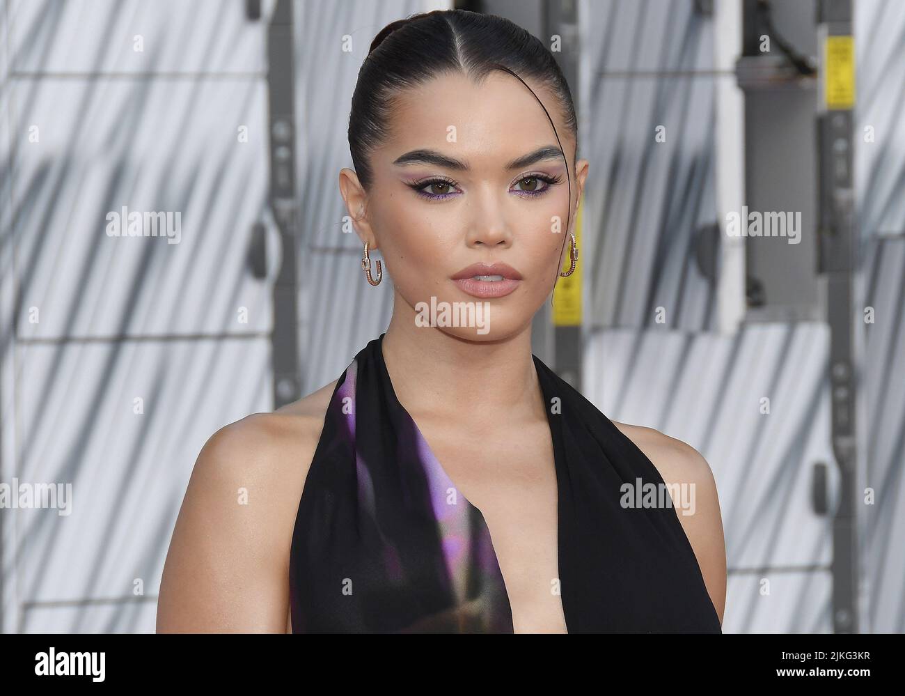 Paris Berelc arrives at the BULLET TRAIN Los Angeles Premiere held at