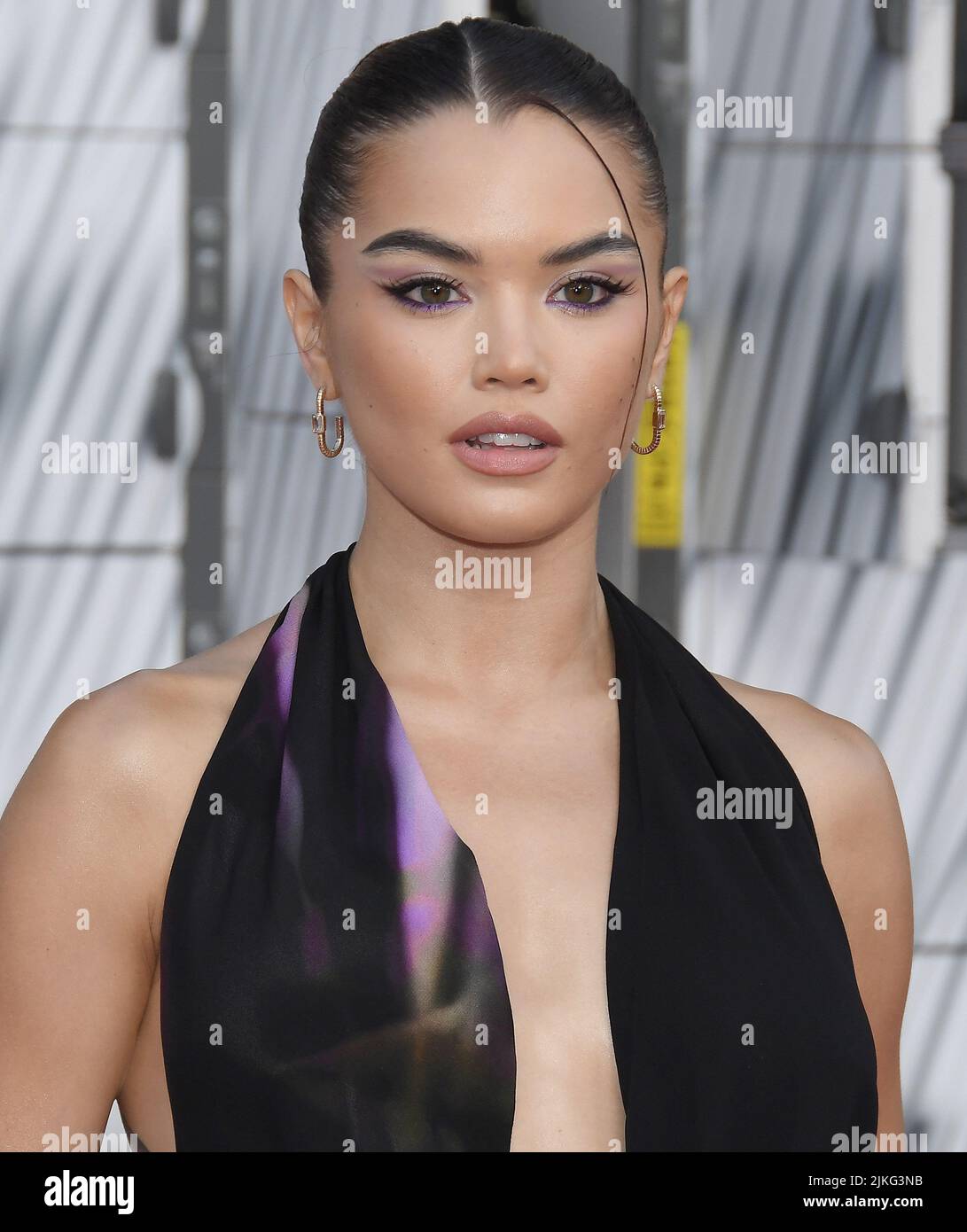 Paris Berelc arrives at the BULLET TRAIN Los Angeles Premiere held at