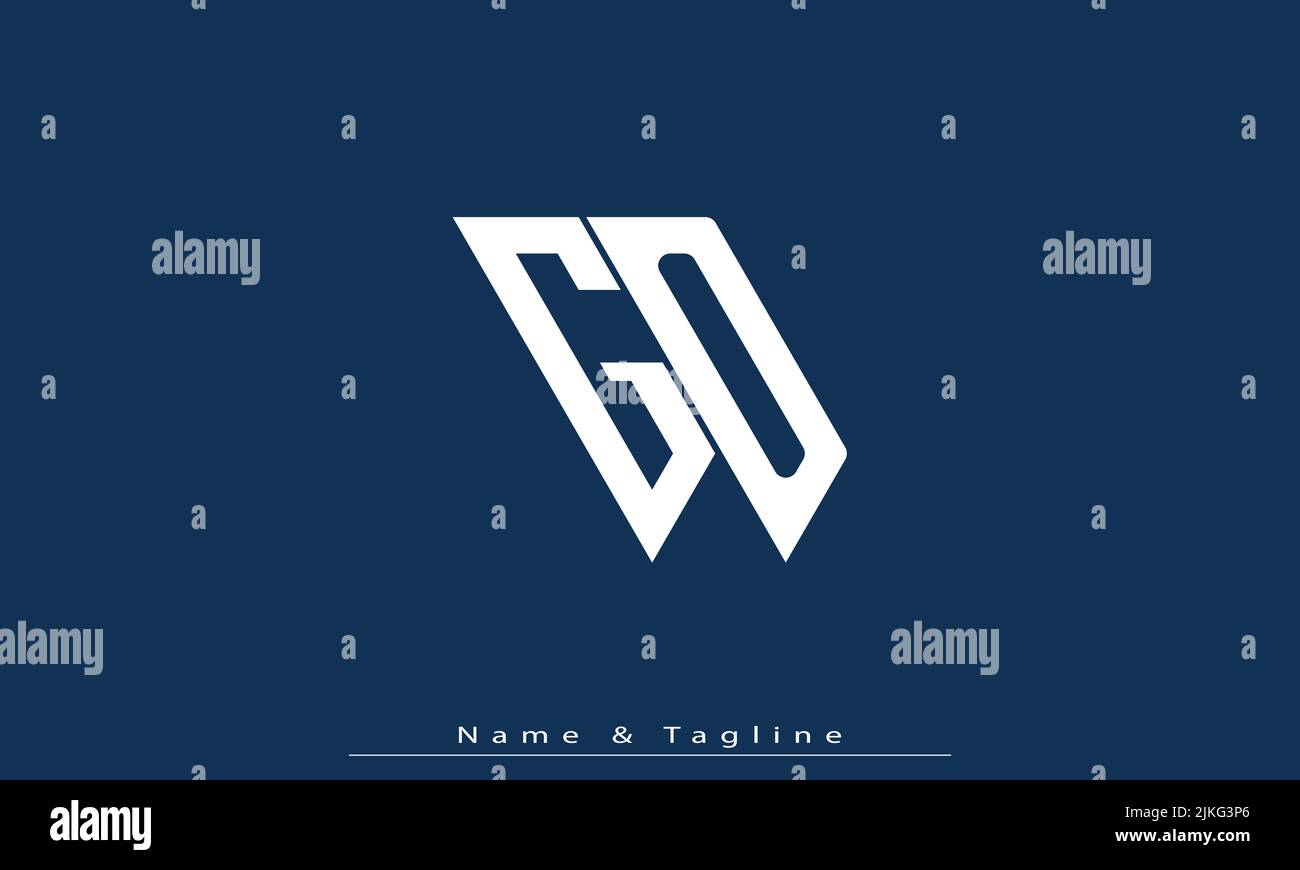 Go monogram logo Stock Vector Images - Alamy