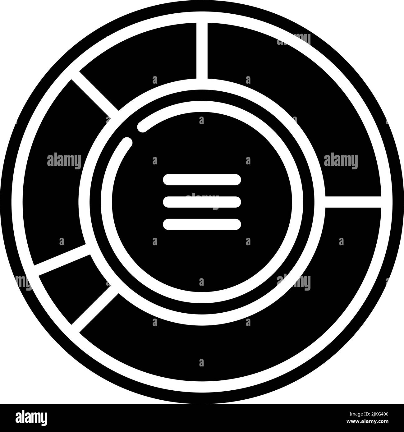donut chart icon black vector illustration Stock Vector Image & Art - Alamy