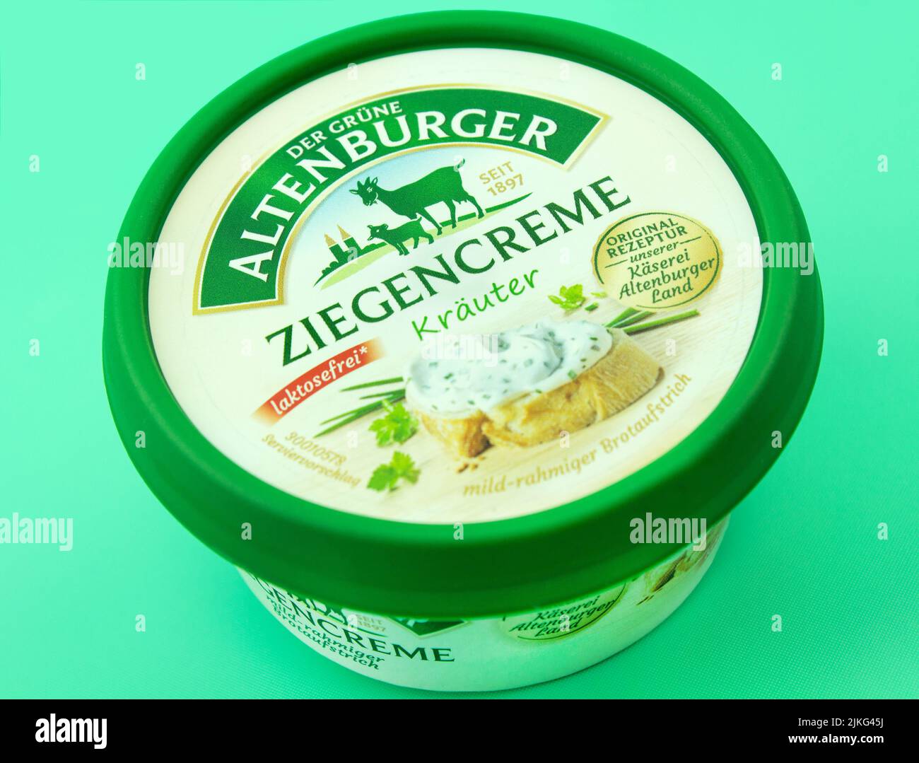 Hamburg, Germany -  July 30  2022:  Altenburger Ziegencreme lactosefrei Stock Photo
