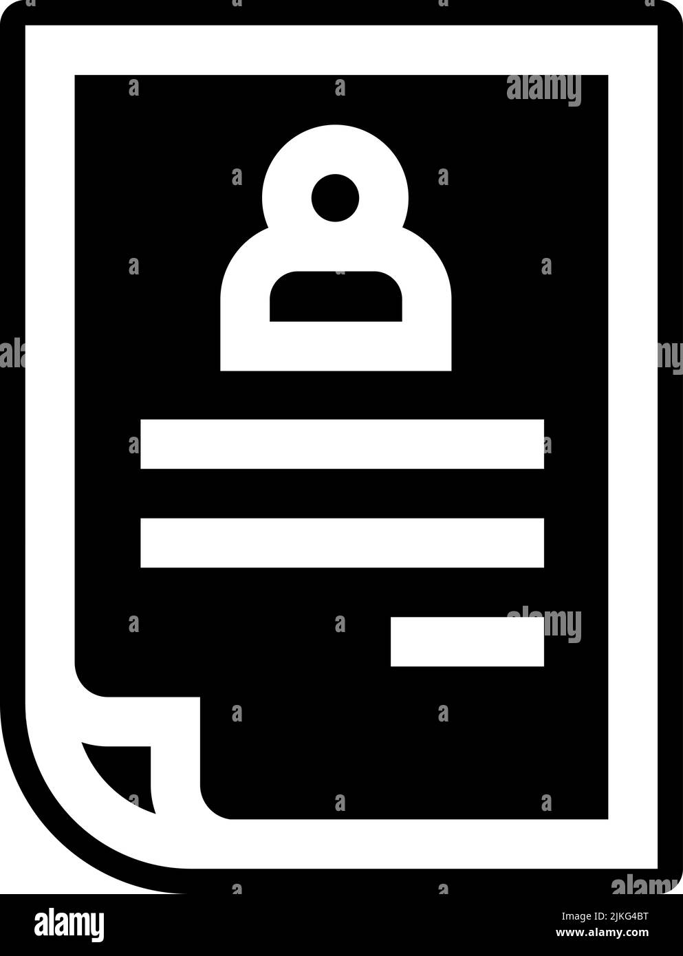 resume icon black vector illustration Stock Vector Image & Art - Alamy