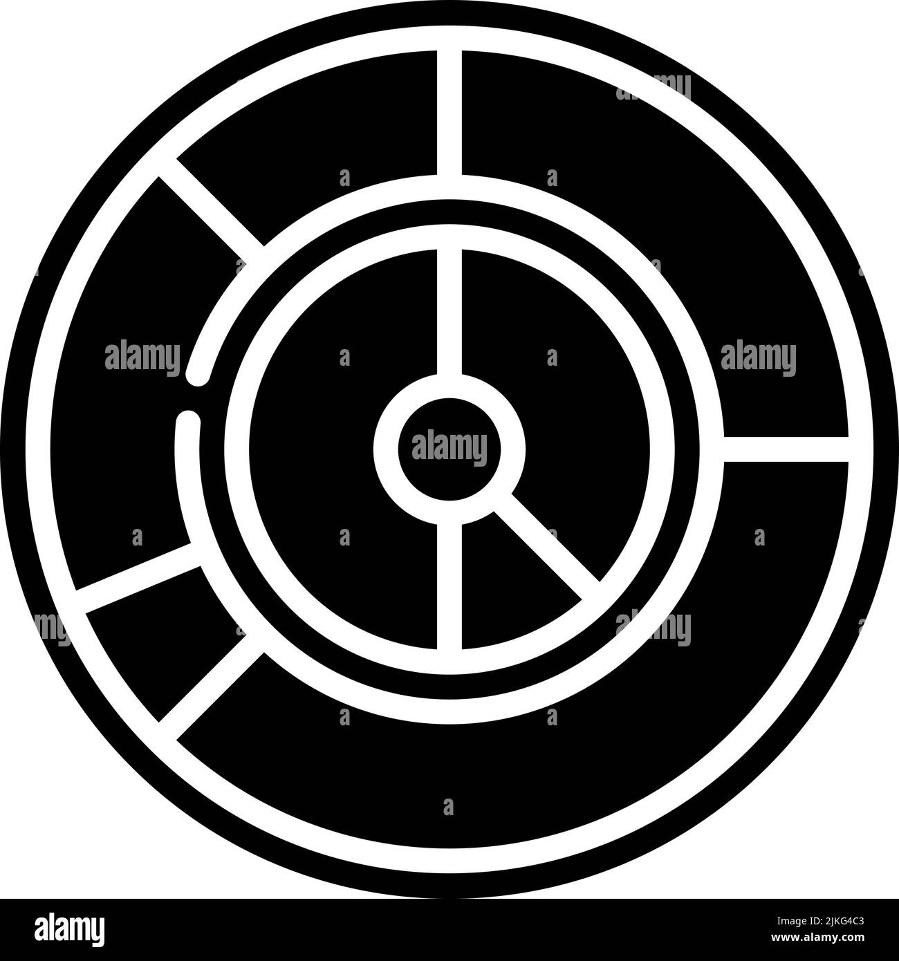 donut chart icon black vector illustration Stock Vector Image & Art - Alamy