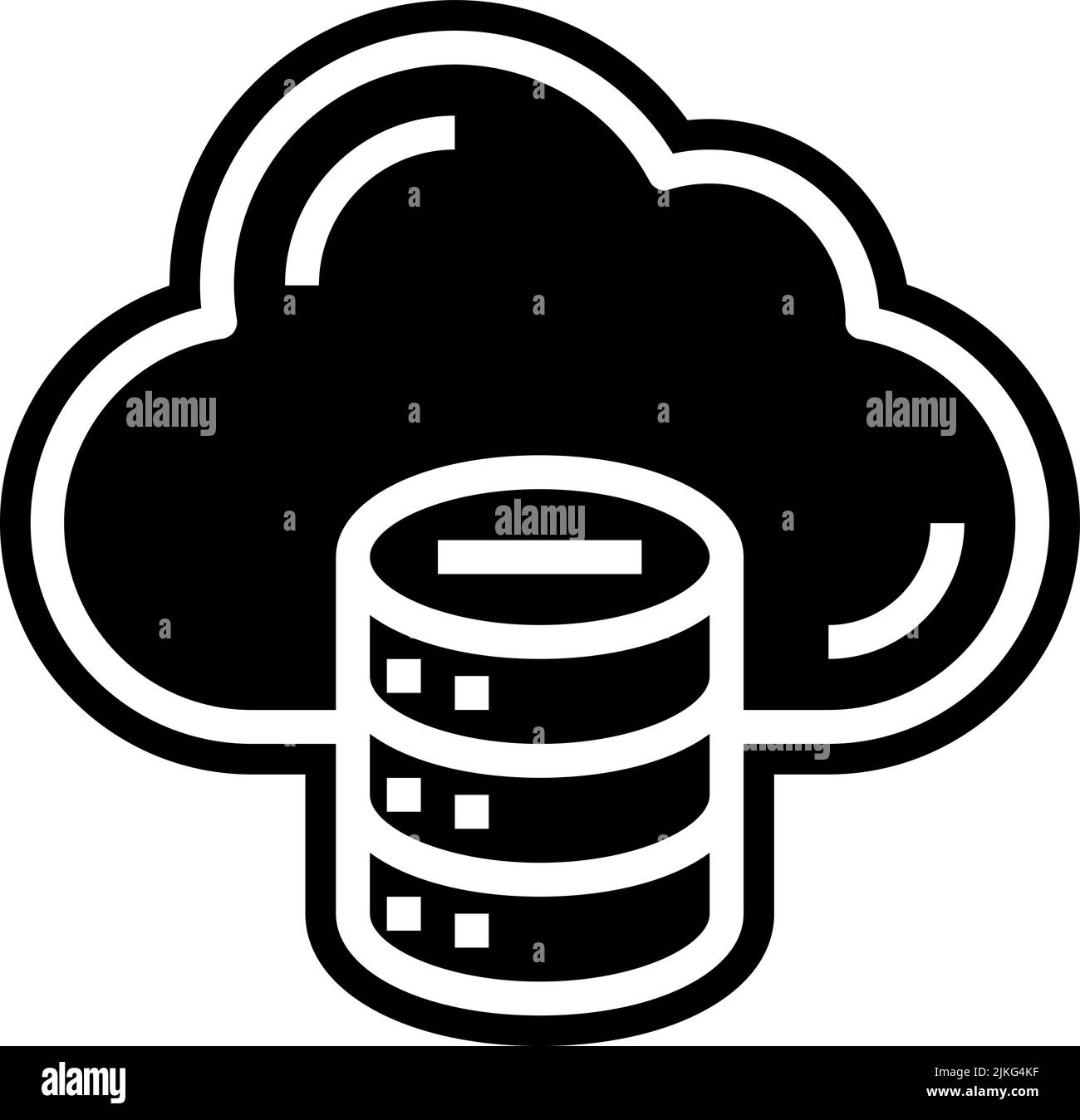 cloud computing icon black vector illustration Stock Vector Image & Art ...