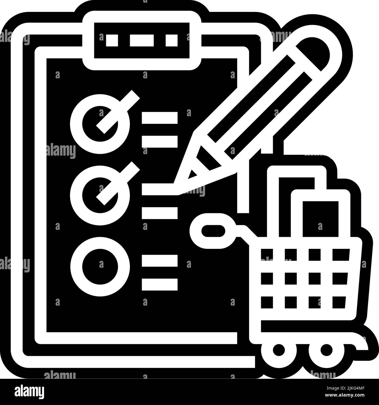 clipboard icon black vector illustration Stock Vector Image & Art - Alamy