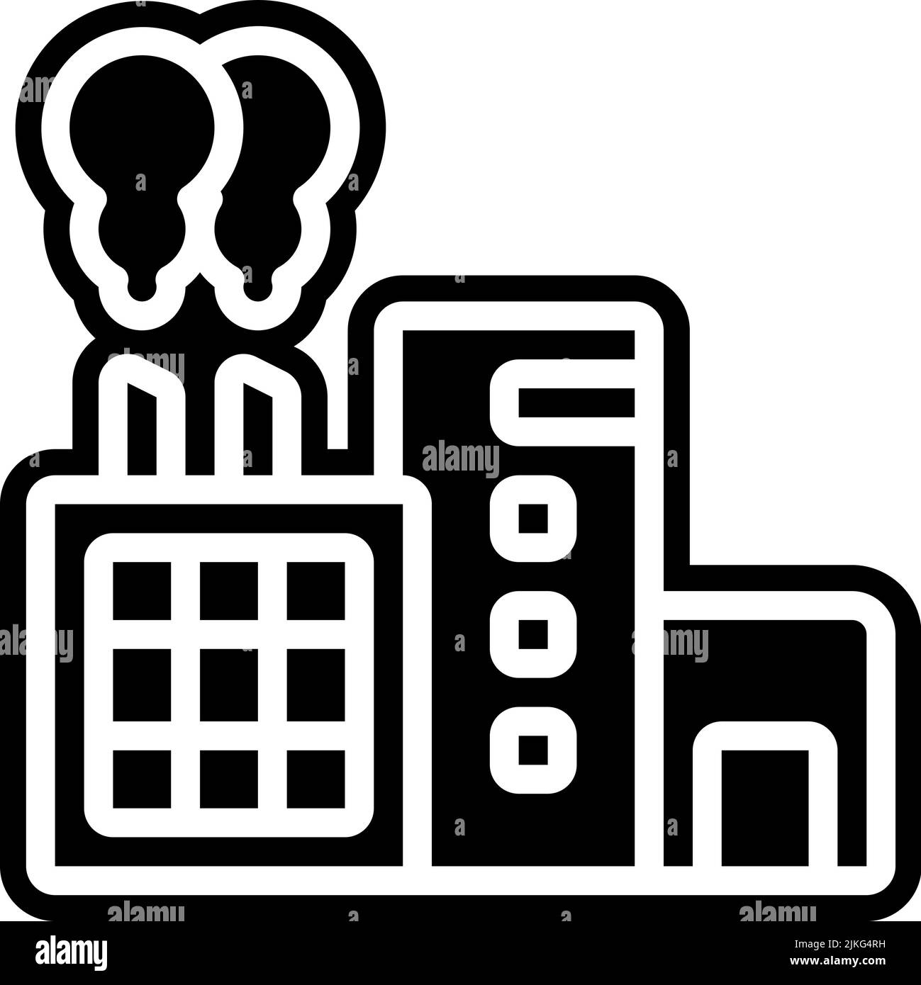 factory icon black vector illustration Stock Vector Image & Art - Alamy