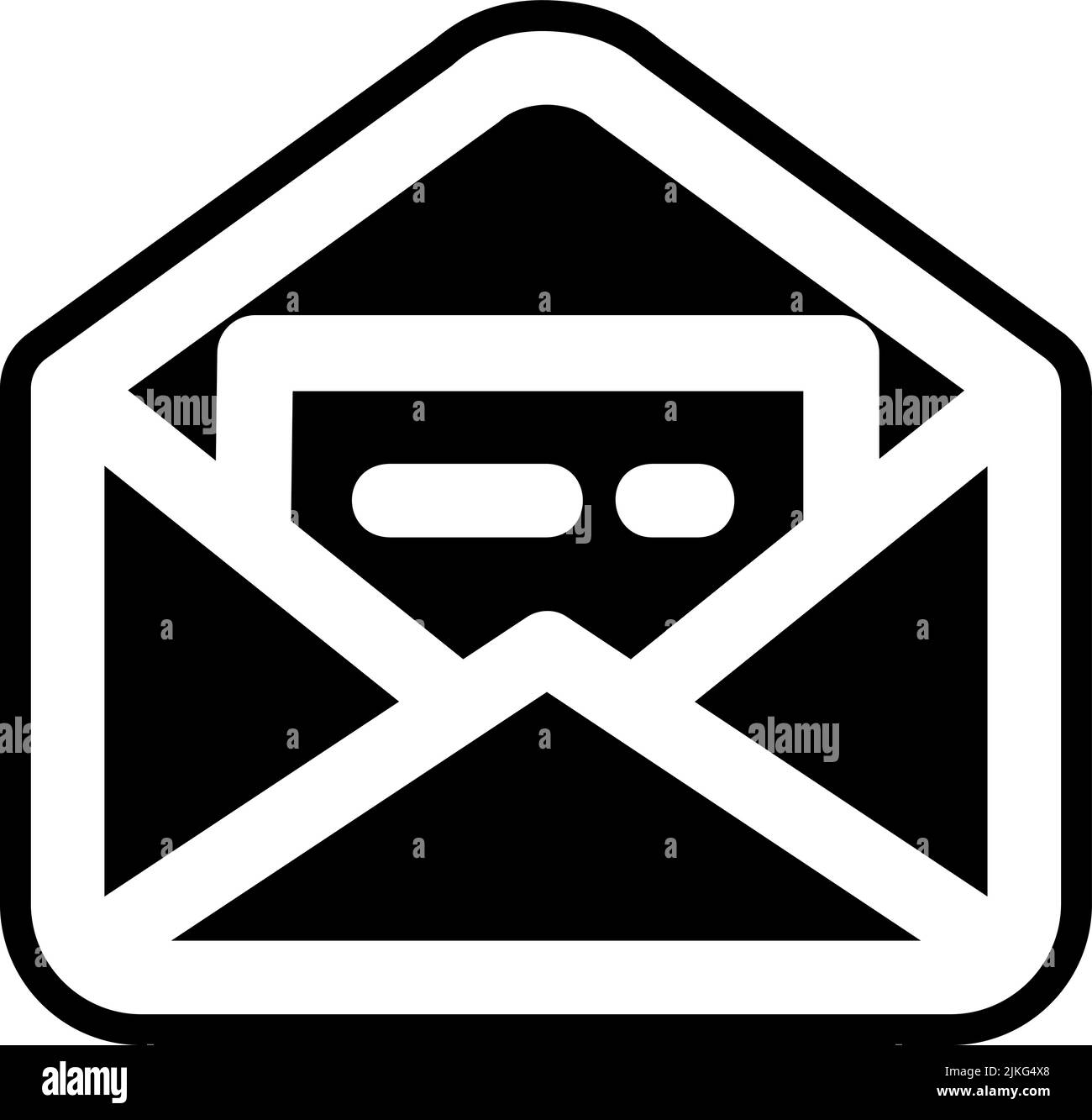 email icon black vector illustration Stock Vector Image & Art - Alamy