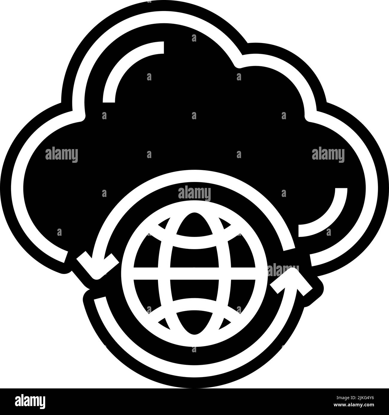global connection icon black vector illustration Stock Vector Image ...