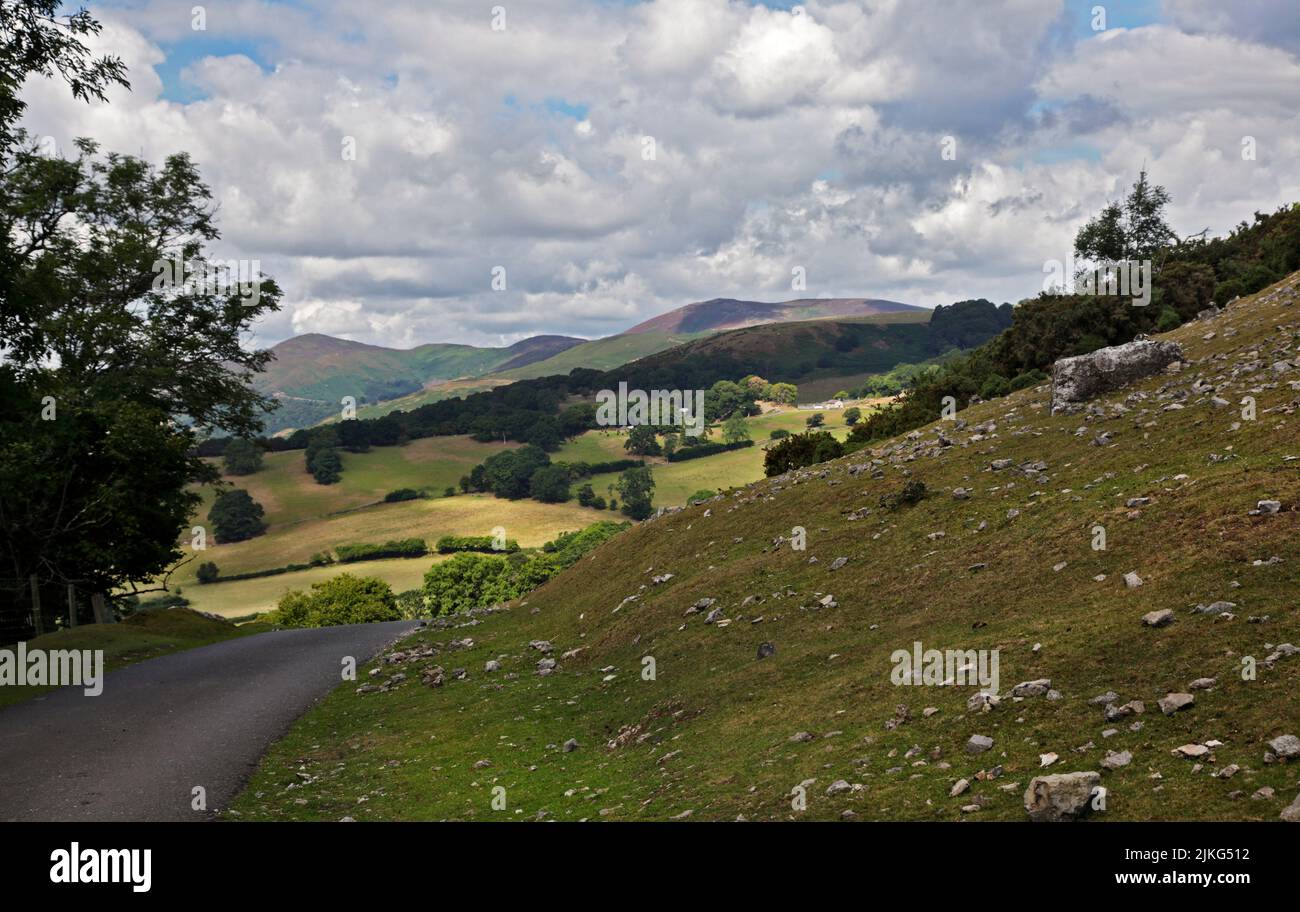 View from Panorama Walk, near Llangollen, Wales Stock Photo