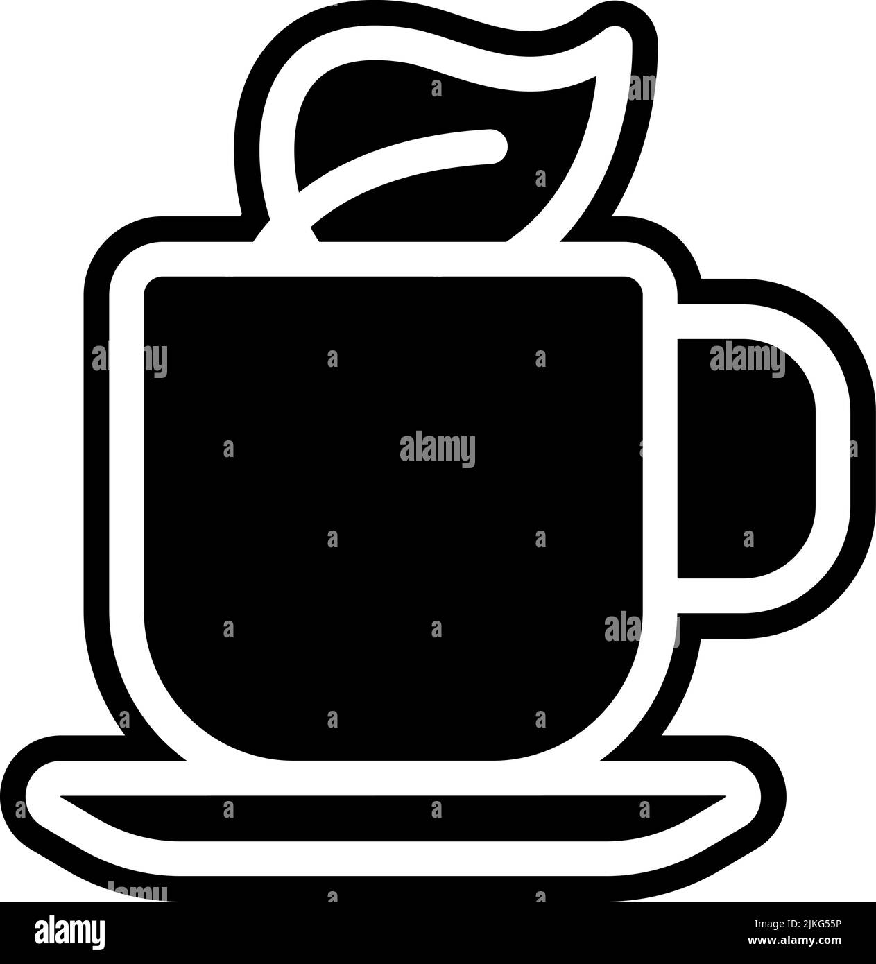 organic tea icon black vector illustration Stock Vector Image & Art - Alamy