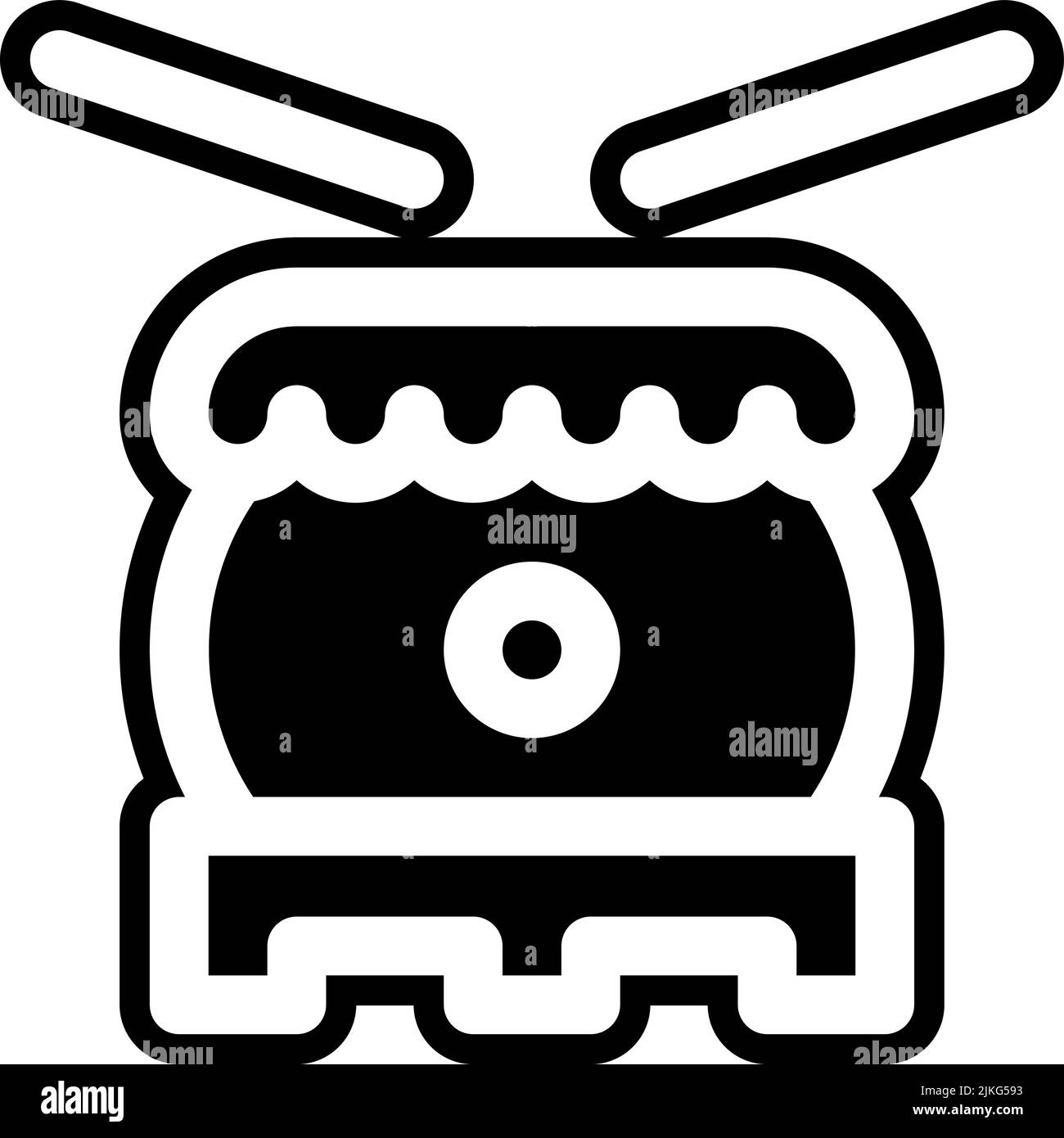 drum icon black vector illustration Stock Vector Image & Art - Alamy